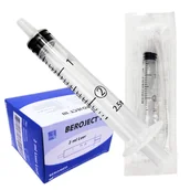 Meble i wyposażenie gabinetów medycznych - Strzykawka 2ml luer trzyczęściowa Beroject III 100 szt - miniaturka - grafika 1