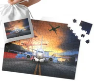 Puzzle - Puzzle Tradycyjne - Samolot Odrzutowiec Wzory Dla Chłopca 70El + Woreczek - miniaturka - grafika 1