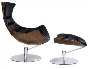 King Home Fotel Hommer z podnóżkiem K26.BL.WALNUT.SET - Fotele - miniaturka - grafika 1