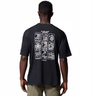 Koszulki męskie - Columbia Cedar Trail Back Graphic Tee 2120381011 Czarne L - miniaturka - grafika 1