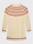 Sukienki i spódniczki dla dziewczynek - United Colors Of Benetton Sukienka dzianinowa 1176HV002 Beżowy Regular Fit - miniaturka - grafika 1