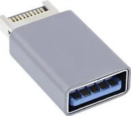 Adaptery i przejściówki - InLine InLine® USB 3.2 adapter, internal USB-E front panel male to USB-A female - miniaturka - grafika 1
