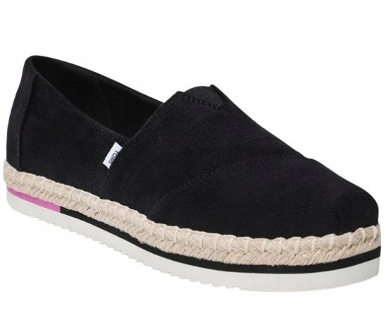 Toms Damskie Espadryle Czarne Wsuwane 38 Jtc