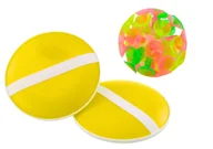 Zabawki zręcznościowe - Gra Zręcznościowa Paletki Okrągłe Piłka Z Przyssawkami Żółty - miniaturka - grafika 1