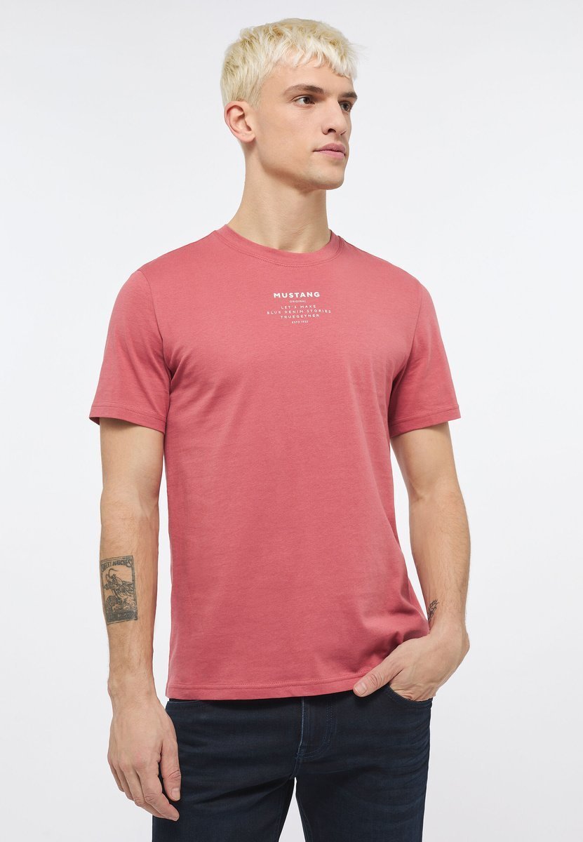 Mustang Mustang męska koszulka t-shirt ALEX C PRINT 1013806 8268 2XL