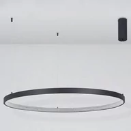 Lampy sufitowe - Luces Exclusivas Glamour LAMPA wisząca MORON LE41721 Luces Exclusivas metalowa OPRAWA okrągy ZWIS LED 60W 3000K pierścień krysztaki czarne - miniaturka - grafika 1
