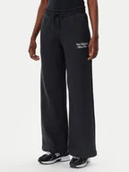 Spodnie sportowe damskie - New Balance Spodnie dresowe WP51954 Czarny Wide Leg - miniaturka - grafika 1
