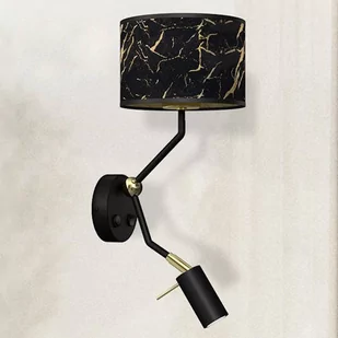 Milagro Kinkiet SENSO Black/Gold 1xE27 + 1x mini GU10 MLP7291 - Lampy ścienne - miniaturka - grafika 1