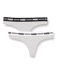 Majtki damskie - PUMA Damskie stringi PUMA Iconic – (2 sztuki) stringi, szare/szare, XL EU, szary/szary., S-XL - grafika 1