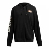 Bluzy damskie - Damska bluza dresowa rozpinana z kapturem Under Armour Project Rock W Hwt Fz Hard At Wrk - czarna - miniaturka - grafika 1