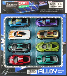 Mega Creative AUTO WYSCIG MET 8SZT 20X23X3 MIX8 MC WB 72/144 - Samochody i pojazdy dla dzieci - miniaturka - grafika 1