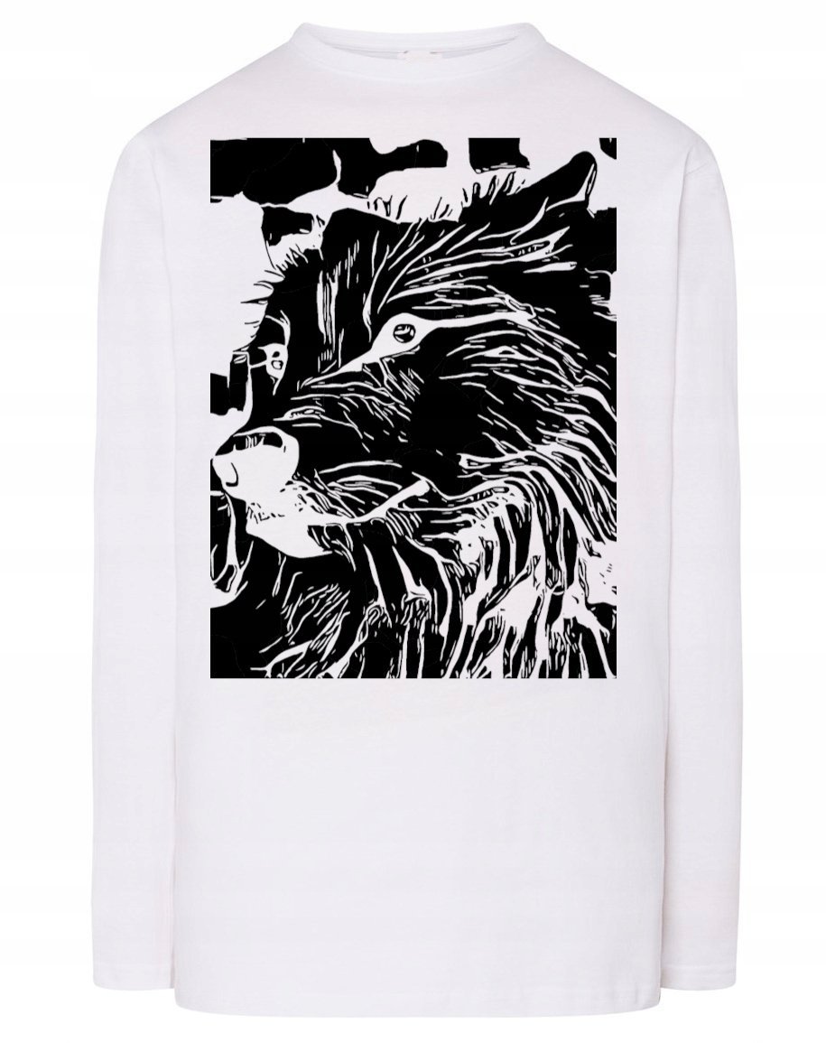 Longsleeve męski fajny nadruk WILK r.M