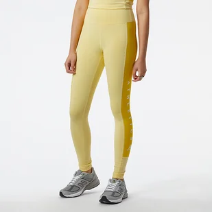 Legginsy damskie New Balance WP23501HCM  żółte - Spodnie sportowe damskie - miniaturka - grafika 1