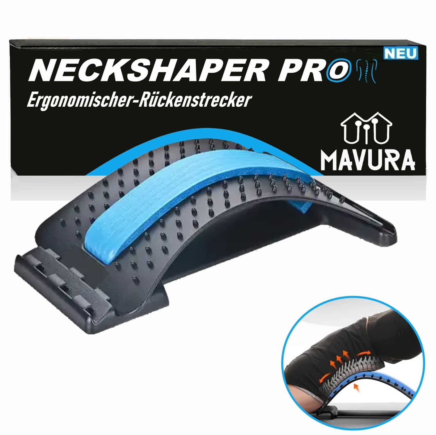 NECKSHAPER PRO Ergonomiczne nosze do szyi Nosze do pleców Masażer szyi