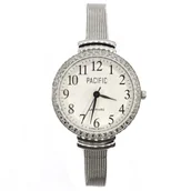 Zegarki damskie - Srebrny damski zegarek z bransoleta PACIFIC S6027 - miniaturka - grafika 1
