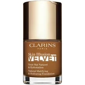 Podkłady do twarzy - Clarins Skin Illusion Velvet podkład w płynie z matowym wykończeniem o działaniu odżywczym odcień 118.5N 30 ml - miniaturka - grafika 1
