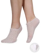 Skarpetki damskie - Skarpety stopki dziewczęce bawełniane ażurowe z kokardką 3PAK 31-34 YOCLUB - miniaturka - grafika 1