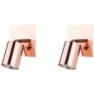 Lampy ścienne - Shumee Kinkiet Shumee Zestaw 2 lamp ściennych metalowy miedziany TIGRIS 224675 - miniaturka - grafika 1