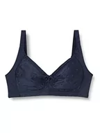 Biustonosze - Naturana Biustonosz damski z miękkim kubkiem z pełnym zakryciem, Ciemnoniebieski, 85C - miniaturka - grafika 1