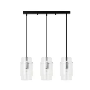 Savona lampa wisząca 3-punktowa czarna/chrom LP-707/3L - Lampy sufitowe - miniaturka - grafika 1