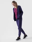 Spodnie damskie - Spodnie damskie dresowe joggery 4F 4FWMM00TTROF0946-31S Niebieski - miniaturka - grafika 1