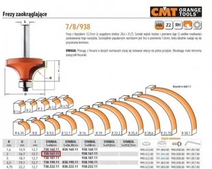 CMT FREZ ZAOKRĄGLAJĄCY Z ŁOŻYSKIEM HM R= 2 D=16,7 I=12,7 S=6 CMT738.167.11 - Frezy - miniaturka - grafika 1