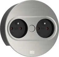 Gniazdka elektryczne - Bachmann BACHMANN TWIST 2 2xUTE 2.0m AEH okrągły optyczny ze stali nierdzewnej - miniaturka - grafika 1