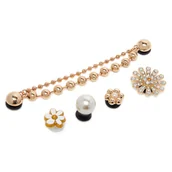 Klapki i japonki damskie - Ozdoba do butów Crocs PRETTY IN GOLD 5 PACK 10014866 - miniaturka - grafika 1