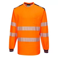 Odzież robocza - T-shirt ostrzegawczy PW3 Granat Pomarańcz S - miniaturka - grafika 1