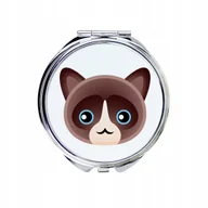 Lusterka do makijażu - Kot snowshoe Lusterko kieszonkowe, do torebki - miniaturka - grafika 1