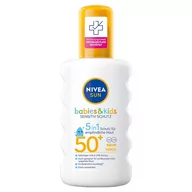 Balsamy i kremy do opalania - Nivea Sun Kids Sensitiv spray przeciwsłoneczny w 1 opakowaniu (1 x 200 ml), spray z LSF 50+, balsam do opalania dla wrażliwej skóry dziecka - miniaturka - grafika 1