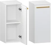 Szafki łazienkowe - Słupek Łazienkowy matowy ATHOS 1D D P - Uchwyt Złoty - miniaturka - grafika 1