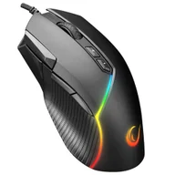 Myszki - Mysz przewodowa Rampage Comfort programowalna 12800 DPI RGB, czarna - miniaturka - grafika 1