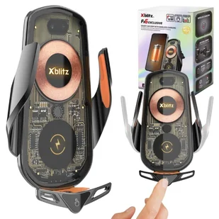 Xblitz Automatyczny Uchwyt Samochodowy Z Funkcją Bezprzewodowego Ładowania FX6 Exclusive - Uchwyty samochodowe do telefonów - miniaturka - grafika 1