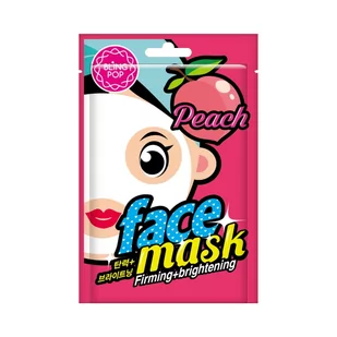 Bling Pop Bling Pop Firming & Brightening ujędrniająco-rozświetlająca maska w płachcie Peach 20ml - Maseczki do twarzy - miniaturka - grafika 1
