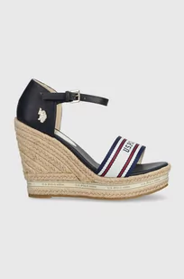U.S. Polo Assn. sandały AYLIN damskie kolor granatowy na koturnie - Sandały damskie - miniaturka - grafika 1