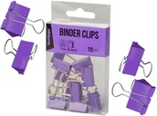 Spinacze i klipsy do papieru - Klipy biurowe Berlingo 19mm fioletowe opakowanie 10 sztuk - miniaturka - grafika 1