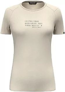 Koszulki i topy damskie - Salewa Pure Box Dryton T-shirt damski, Oatmeal, M - grafika 1