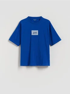 Reserved - T-shirt z naszywką - niebieski - Koszulki dla chłopców - miniaturka - grafika 1