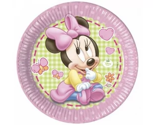 Procos Talerzyki papierowe, Minnie Baby, 23 cm, 8 sztuk - Urodziny dziecka - miniaturka - grafika 1