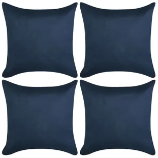 vidaXL Poszewki na poduszki 40x40 cm, zamszowe, 4 szt., granatowe Poszewki na poduszki 40x40 cm, zamszowe, 4 szt., granatowe - Poszewki na poduszki - miniaturka - grafika 1