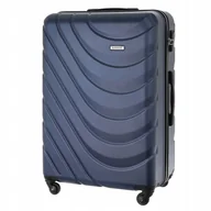 Walizki - TORBA Podróżna DUŻA WALIZKA Bagaż REJESTROWANY twarda POJEMNA big SUITCASE granatowa - miniaturka - grafika 1