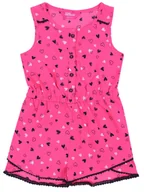 Kombinezony dla dzieci - Różowy kombinezon w serduszka 5-6 lat 116 cm - miniaturka - grafika 1