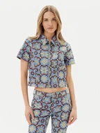 Koszule damskie - Wrangler Koszula jeansowa 112362607 Niebieski Slim Fit - miniaturka - grafika 1