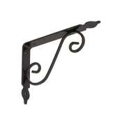 Zawiasy, okucia i inne akcesoria - Wspornik ornamentowy kuty WOZ 190 gradowany czarny VELANO - miniaturka - grafika 1