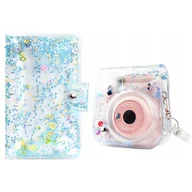 Torby fotograficzne i futerały - Pokrowiec LOVEINSTANT Instax Mini 11 Cekiny Niebieski + Album - miniaturka - grafika 1