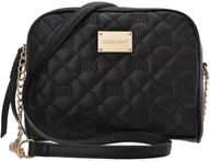 Torebki damskie - Pikowana Torebka Na Ramię Listonoszka Monnari Z Łańcuszkiem Logo Czarna - miniaturka - grafika 1