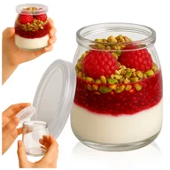 Pojemniki kuchenne - Słoik mały słoiczek szklany 160 ml na mini desery jogurt pojemnik na musli - miniaturka - grafika 1