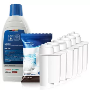 Zestaw Bosch, Filtr Aqualogis AL-Inte 6szt, Bosch Odkamieniacz 311968 500ml - Akcesoria i części do ekspresów do kawy - miniaturka - grafika 1