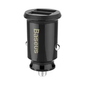 Ładowarki samochodowe - Baseus Grain Car Charger mini ładowarka samochodowa 2x USB 3.1A czarny (CCALL-ML01) - miniaturka - grafika 1